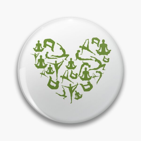 Item preview, Olive Drab Yoga Heart designed and sold by medbdj.