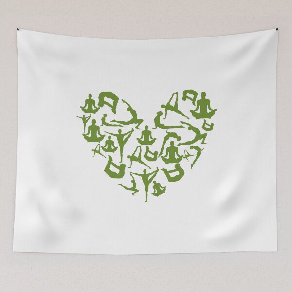 Item preview, Olive Drab Yoga Heart designed and sold by medbdj.