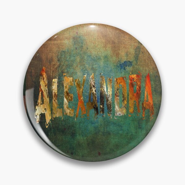 Item preview, Alexandra name design grunge gold letters on green and beige canvas designed and sold by Areashor.