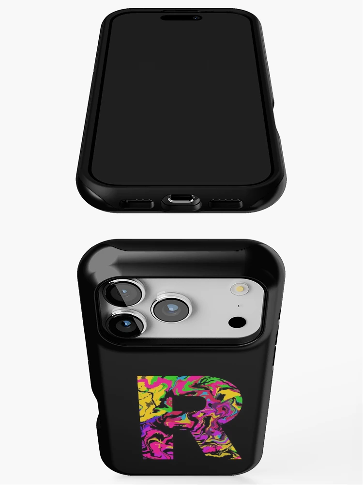Thumbnail 3 of 4, iPhone Case, Letter R Sticker designed and sold by WoollyOrbit2000.