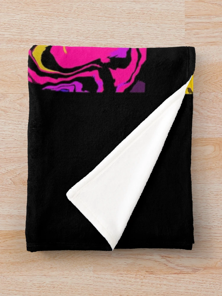 Thumbnail 3 of 6, Throw Blanket, Letter R Sticker designed and sold by WoollyOrbit2000.