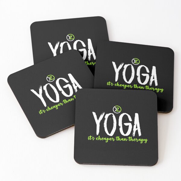 Item preview, Slick Modern Fun 'its cheaper than therapy' Yoga Designs designed and sold by YogaZesty.