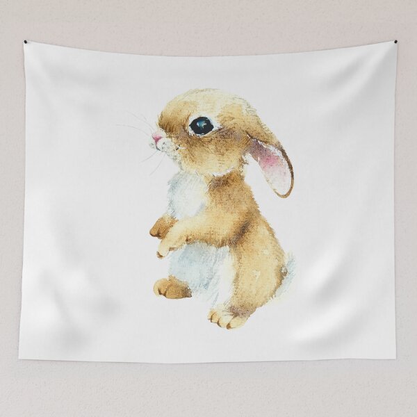 Item preview, rabbit-watercolor portrait animals designed and sold by Hartics.