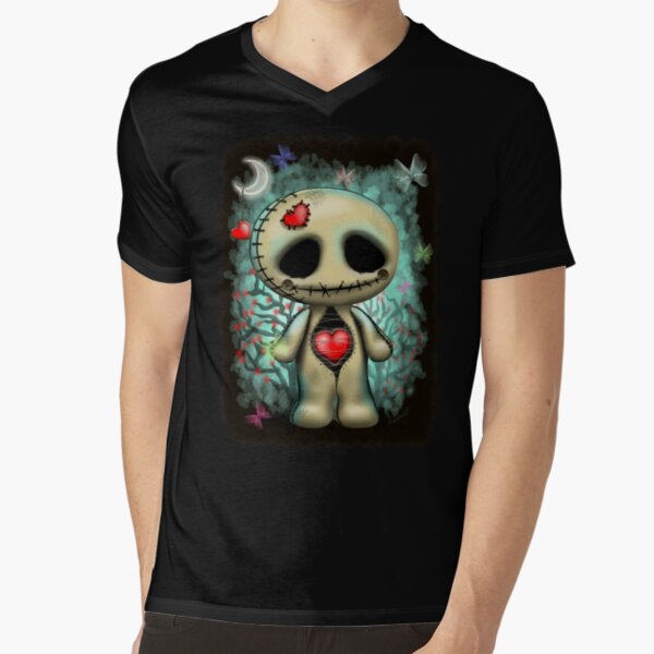 Love Creepy Cute Voodoo Doll V-Neck T-Shirt