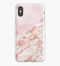 Rose gold & pinks marble iPhone Case/Skin