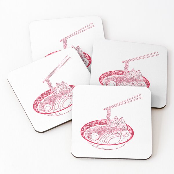Item preview, Japanese ramen soup in red designed and sold by naligmaDesign.
