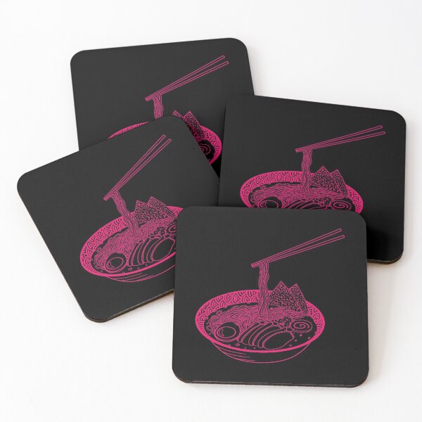 Item preview, Japanese ramen soup in pink designed and sold by naligmaDesign.