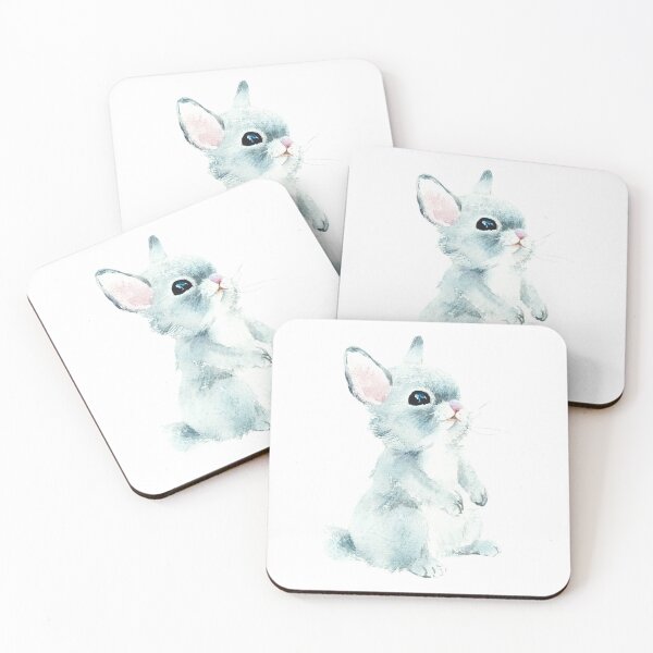 Item preview, rabbit-watercolor portrait animals designed and sold by Hartics.