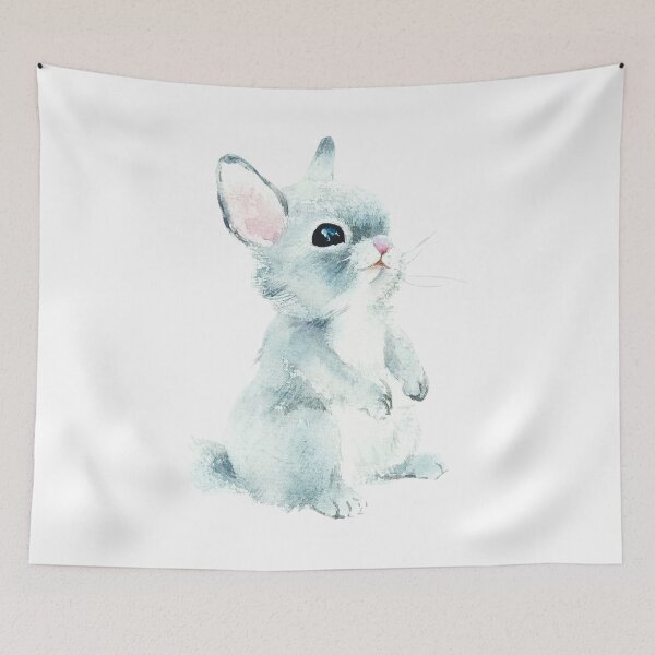 Item preview, rabbit-watercolor portrait animals designed and sold by Hartics.