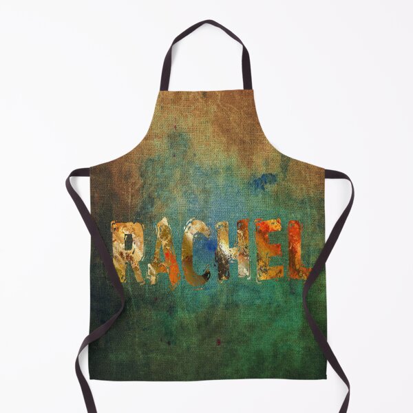 Item preview, Rachel name design gold grunge letters on green canvas designed and sold by Areashor.