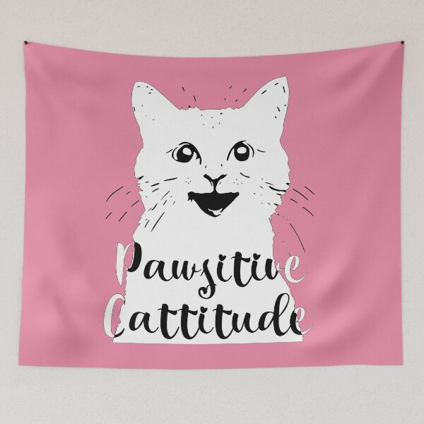 Item preview, Pawsitive Cattitude designed and sold by Owlies-Barn.