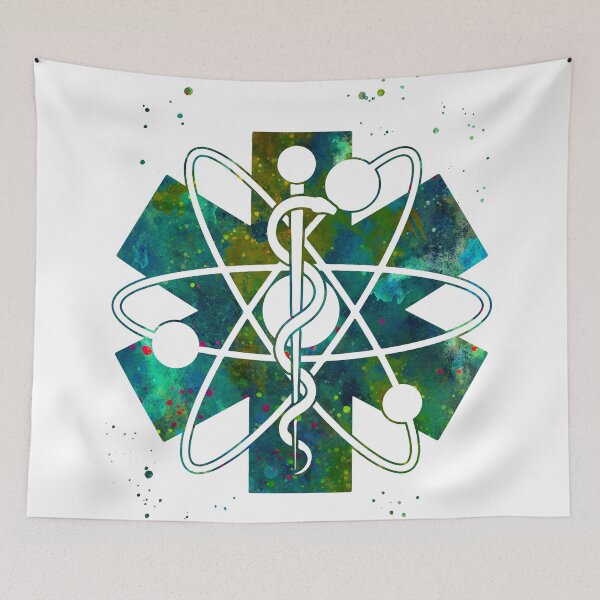 Item preview, Radiology Nuclear Medicine Symbol Star of Life and Atom  designed and sold by EvasDreams.