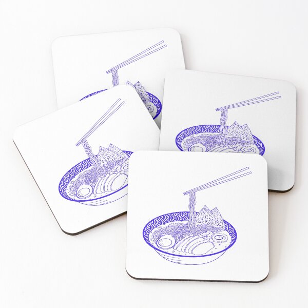 Item preview, Japanese ramen soup in blue designed and sold by naligmaDesign.