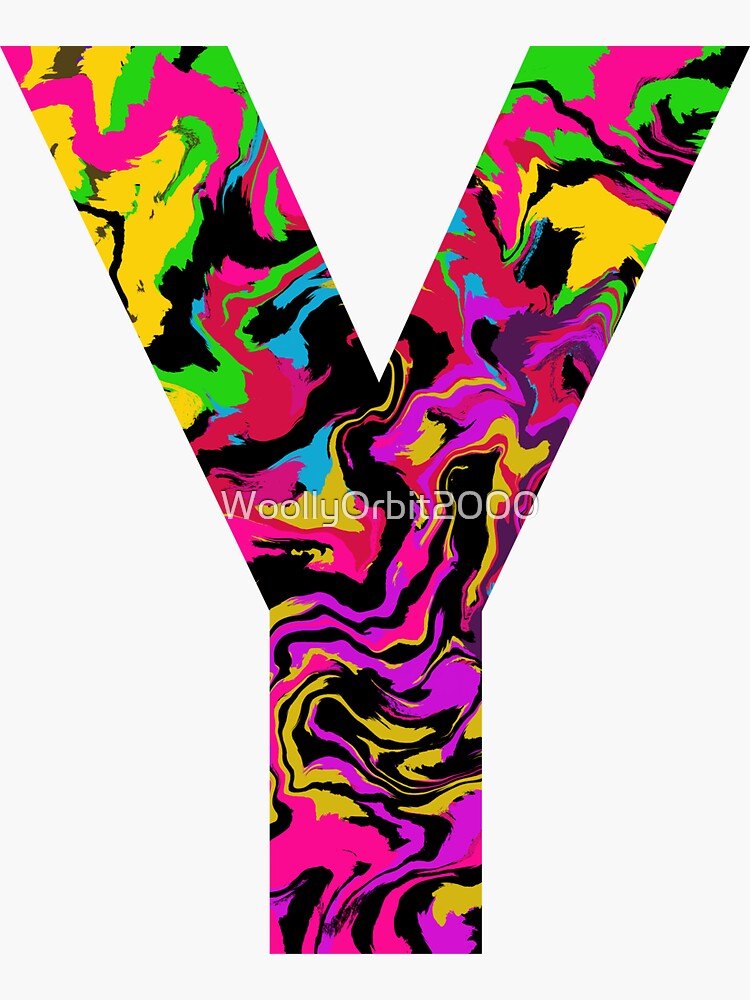 "Letter Y Sticker" Sticker for Sale by WoollyOrbit2000 Redbubble