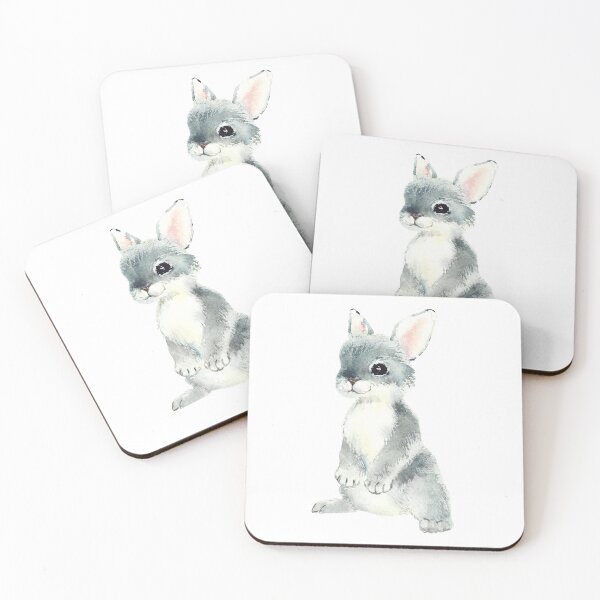 Item preview, rabbit-watercolor portrait animals designed and sold by Hartics.