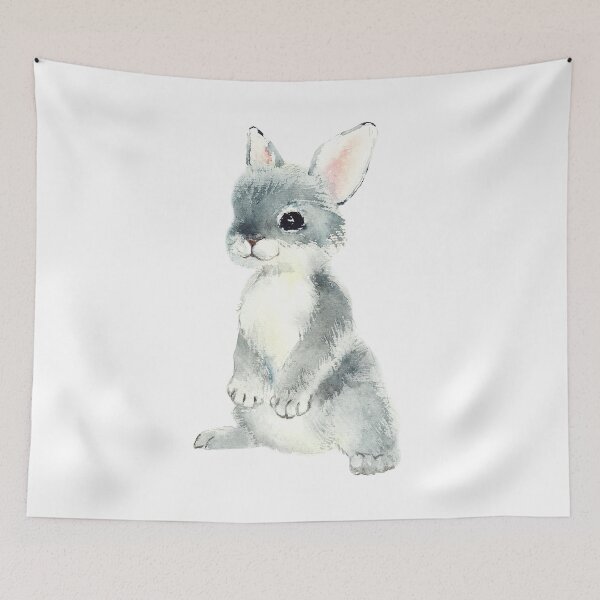 Item preview, rabbit-watercolor portrait animals designed and sold by Hartics.