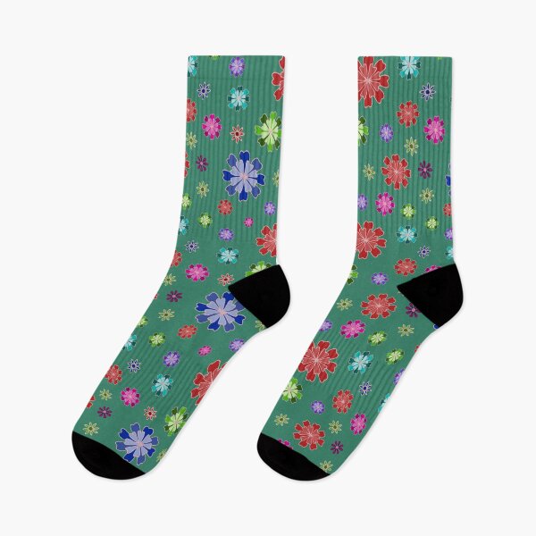 Item preview, Multicolored abstract flowers. designed and sold by Lenamakina.