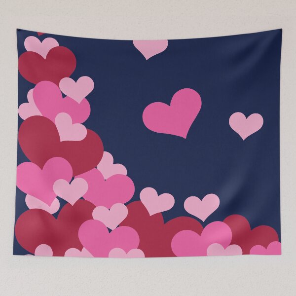 Item preview, Hearts | Love | Pink | Dark Blue designed and sold by Wintre2.