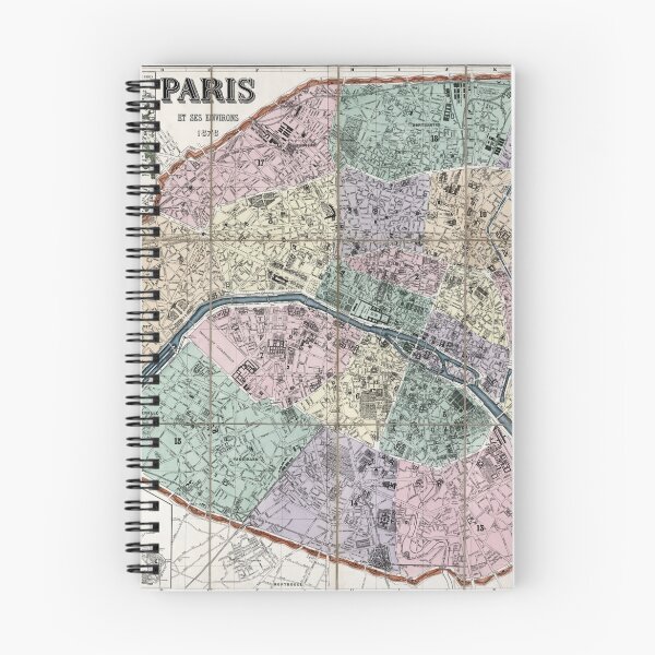 Item preview, Map of Paris, France - 1878 designed and sold by paulrommer.