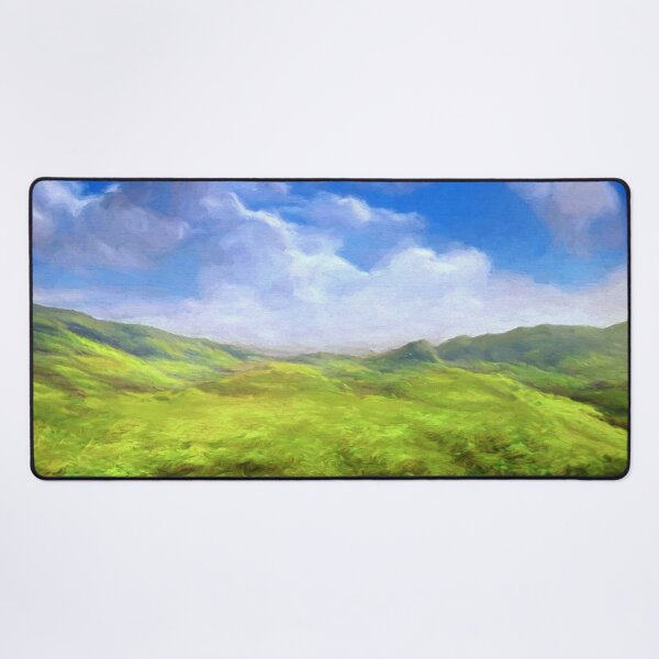 Item preview, Blue Sky and Green Grassland Landscape Painting designed and sold by MarikaJohnson.