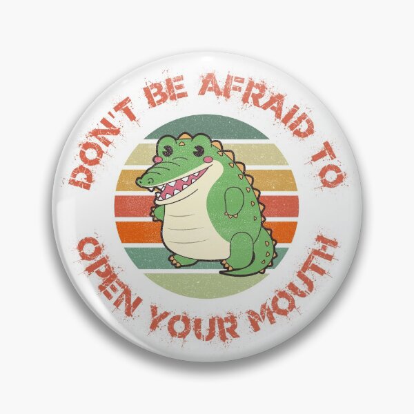 Item preview, Don't Be Afraid To Open Your Mouth Alligator Clipart Sunset Red Letters designed and sold by LuckyKermit.