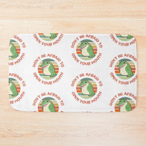 Item preview, Don't Be Afraid To Open Your Mouth Alligator Clipart Sunset Red Letters designed and sold by LuckyKermit.