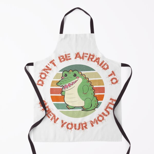 Item preview, Don't Be Afraid To Open Your Mouth Alligator Clipart Sunset Red Letters designed and sold by LuckyKermit.