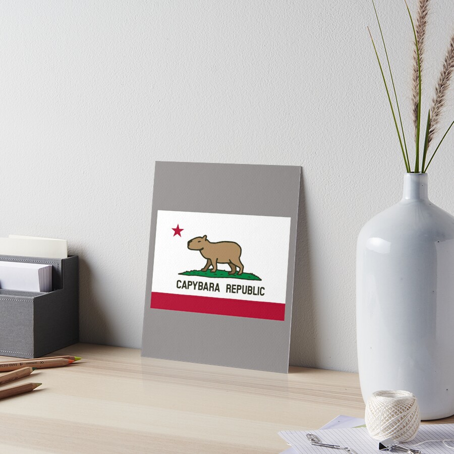 Capybara Flag Normal Land Version Art Board Print By Hbwildlife