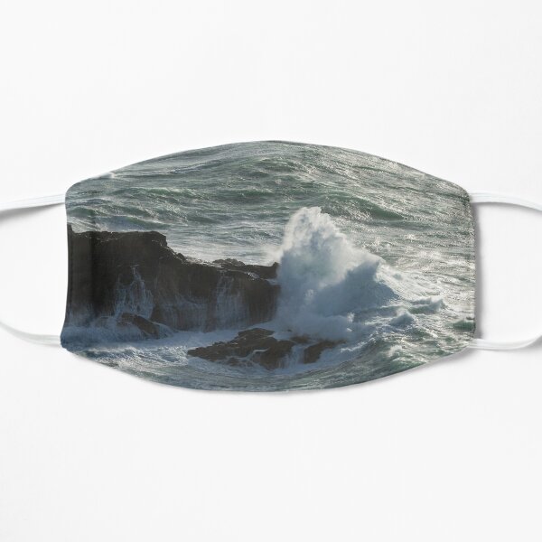 Crashing Waves, Mizen Head, County Cork, Ireland Flat Mask