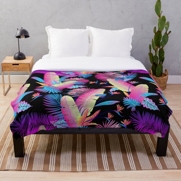 Item preview, Pink neon tropical leaves of palm designed and sold by IrinaVaneeva.