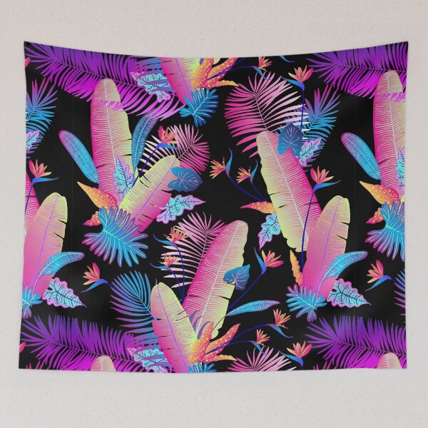 Item preview, Pink neon tropical leaves of palm designed and sold by IrinaVaneeva.