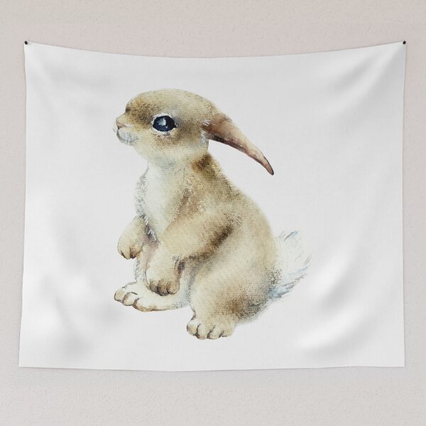 Item preview, rabbit-watercolor portrait animals designed and sold by Hartics.