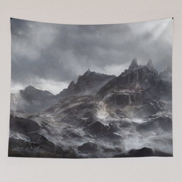 Item preview, Sunset on Borgo Pass Transylvania Gothic Painting designed and sold by orionlodubyal.