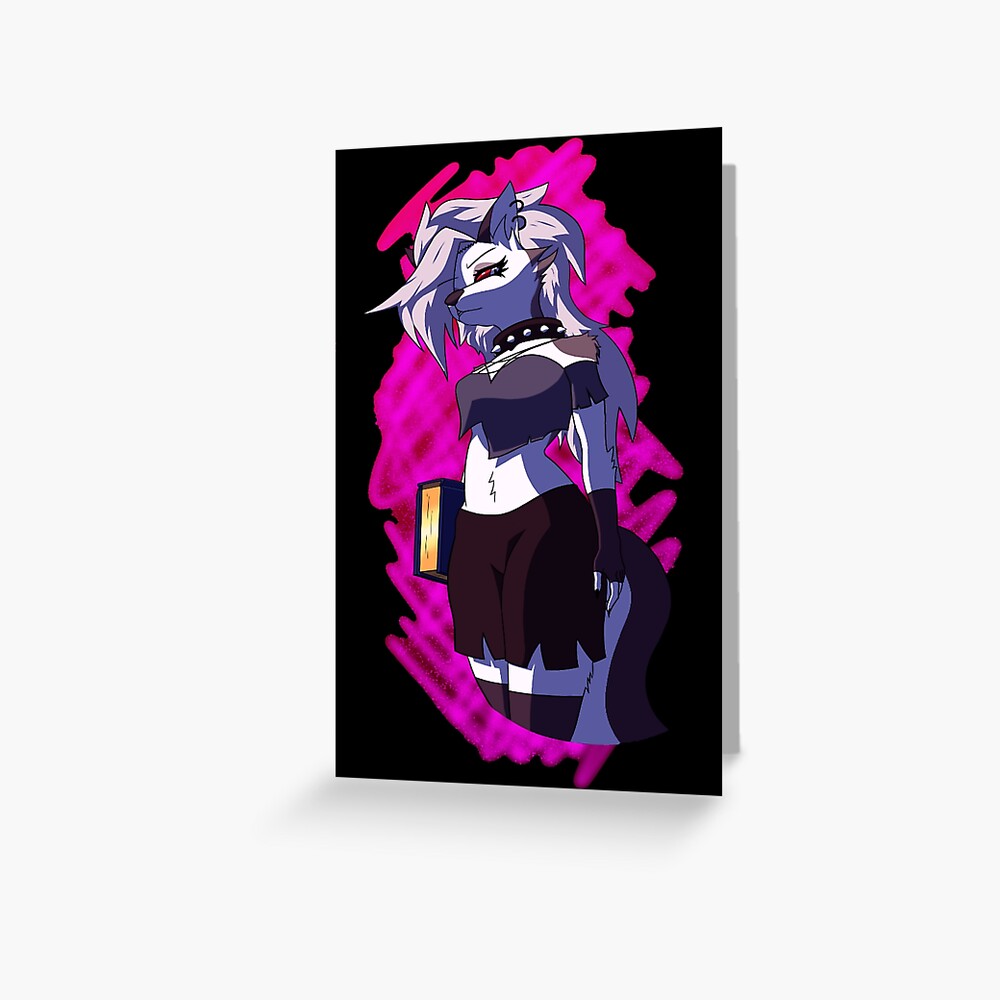 Loona Helluva Boss Loona Greeting Card By Animstickers Redbubble