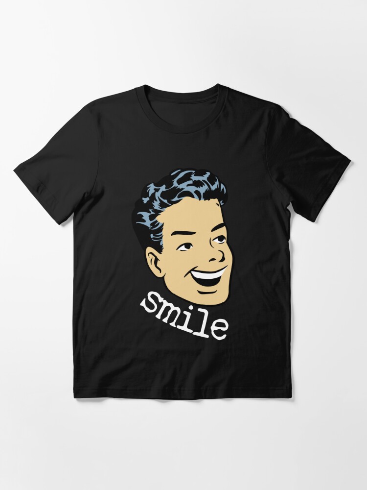 Essential T-Shirt, Smile Vintage Comic Cartoon Face with Curly Hair designed and sold by mike-gray