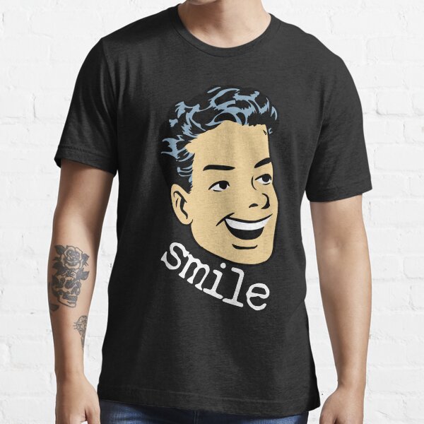 Smile Vintage Comic Cartoon Face with Curly Hair Essential T-Shirt