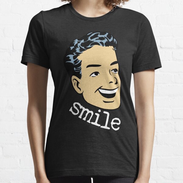 Smile Vintage Comic Cartoon Face with Curly Hair Essential T-Shirt