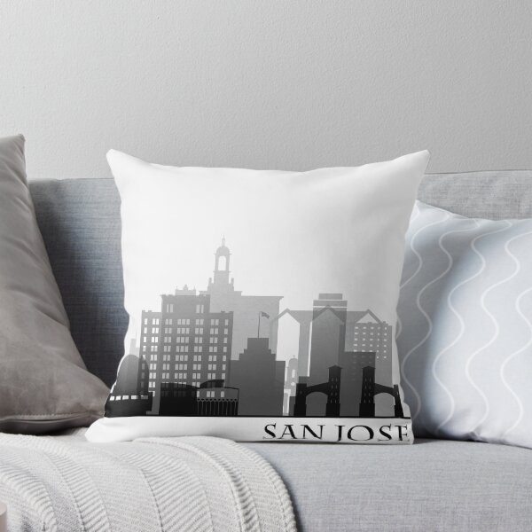 Item preview, San Jose black and white skyline designed and sold by IvonDesign.
