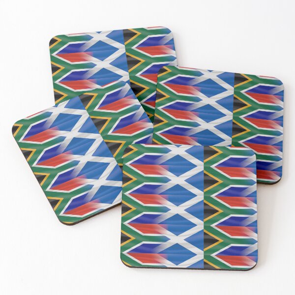 Item preview, South Africa Scotland expat flags blended (CLEAN) designed and sold by SolidEarthArt.