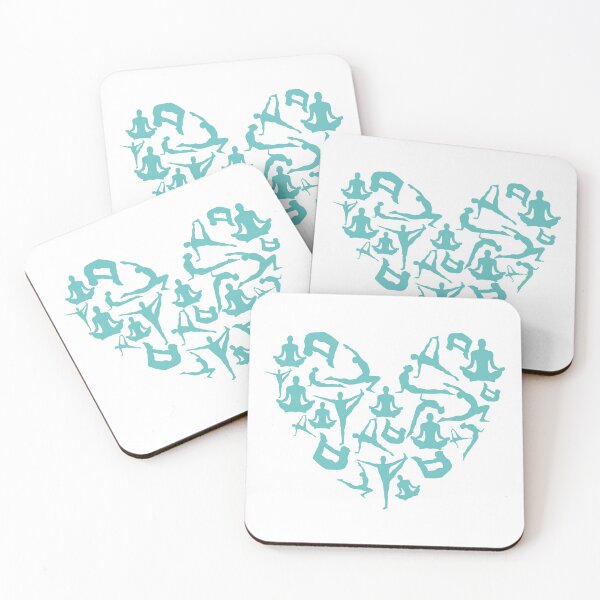 Item preview, Turquoise Yoga Heart designed and sold by medbdj.