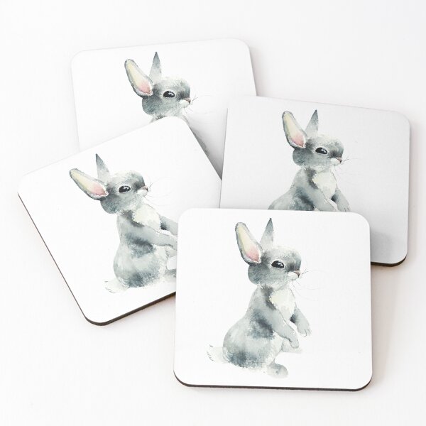 Item preview, rabbit-watercolor portrait animals designed and sold by Hartics.