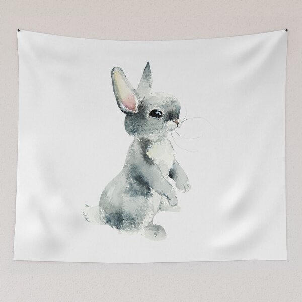 Item preview, rabbit-watercolor portrait animals designed and sold by Hartics.