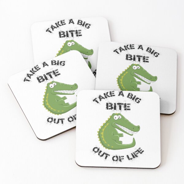 Item preview, Take A Big Bite Out Of Life Alligator designed and sold by LuckyKermit.