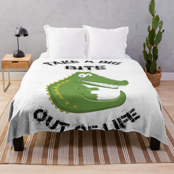 Item preview, Take A Big Bite Out Of Life Alligator designed and sold by LuckyKermit.