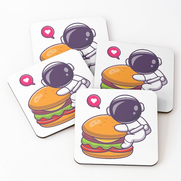 Item preview, Astronaut with a huge space hamburger designed and sold by kapiks.