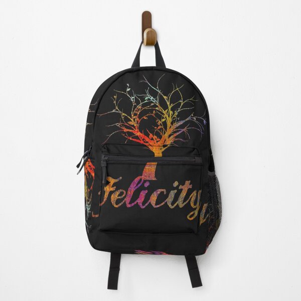 Item preview, Felicity name design gold letters and tree on black background designed and sold by Areashor.