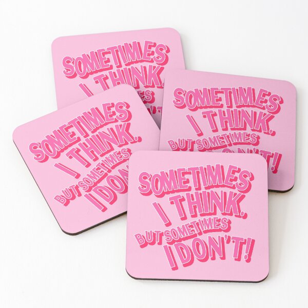 Item preview, Sometimes I Think But Sometimes I Don’t Anxiety Quote designed and sold by Creative Brat Design Studio.