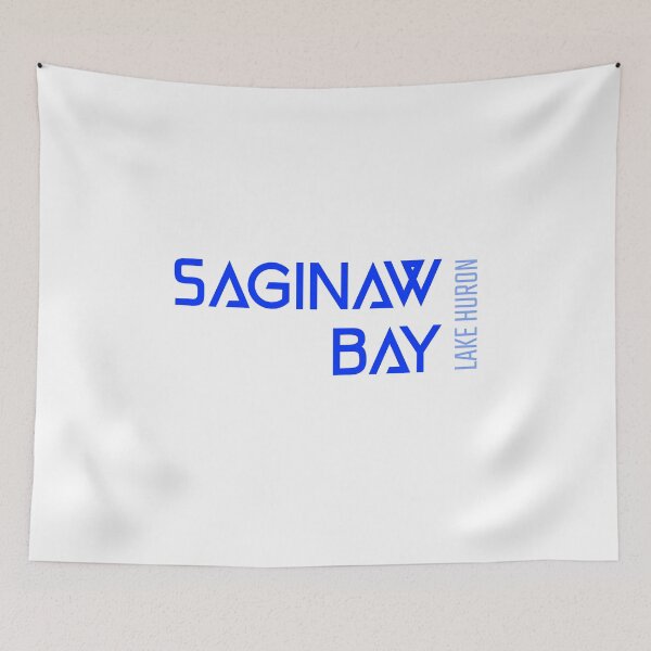 Item preview, Saginaw Bay Lake Huron Michigan Name Blue Lettering Design designed and sold by Eleven-K.