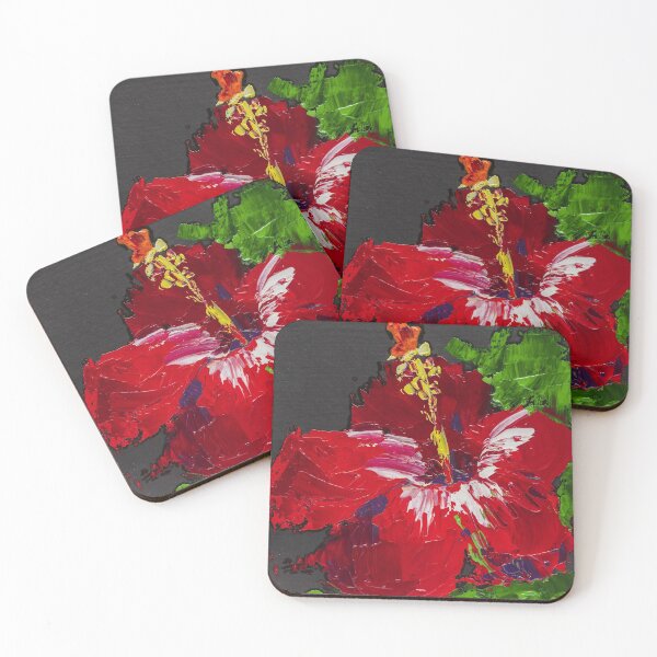 Item preview, Red Hibiscus Flower Original Print designed and sold by NatalyMak.