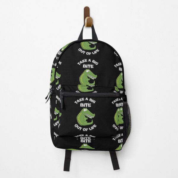 Item preview, Take A Big Bite Out Of Life Alligator Clipart In Black designed and sold by LuckyKermit.